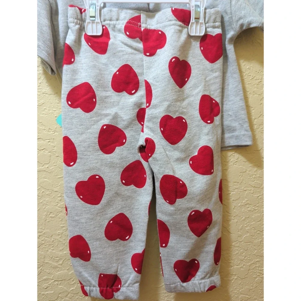 Disney Lightning McQueen You Make My Heart Race 2pc Grey Red Toddler Pajama Set